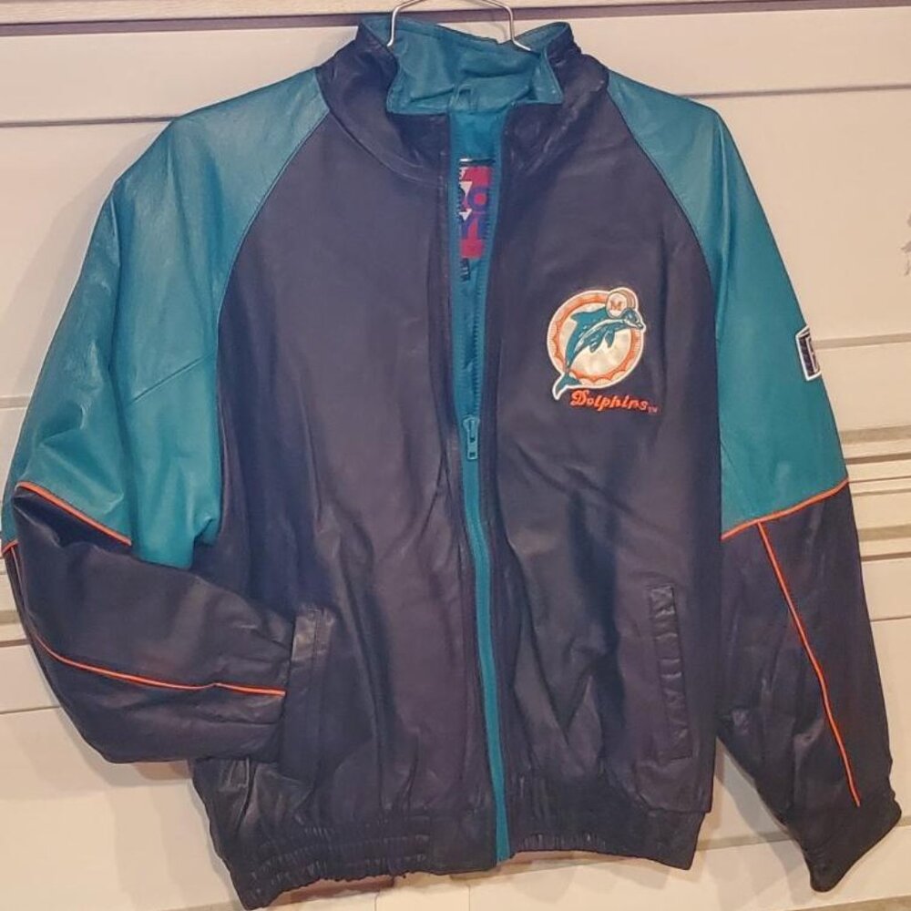 Vintage Miami Dolphins Leather Jacket